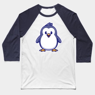 Cute Penguin Standing Cartoon Baseball T-Shirt